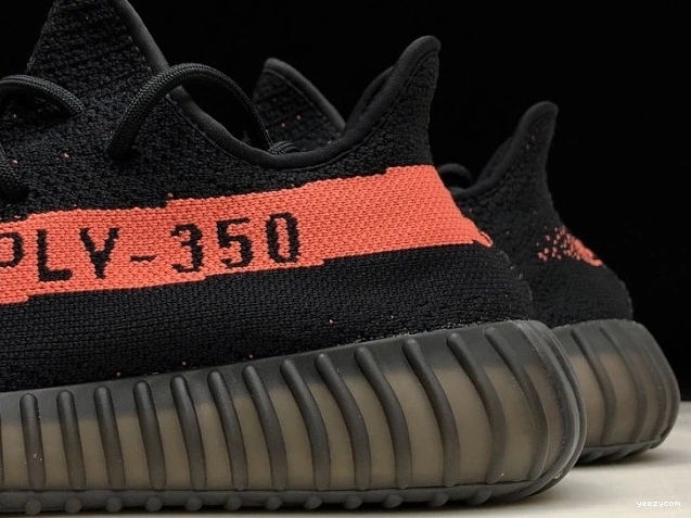Black 350 Boost Core V2 Yeezy Adidas Red BY9612 0902
